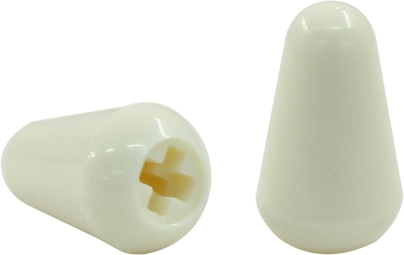 2 Pcs White Guitar Plastic 5 Ways Switch Tips，Pickup Selector Switch Caps Pickup Switch Knobs for USA Fender Strat Tele