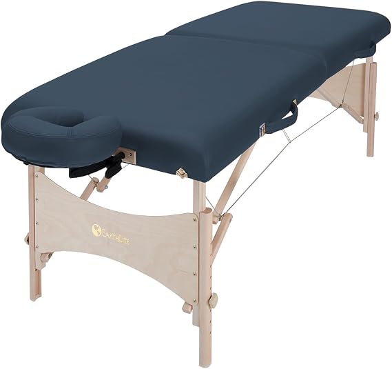 EarthLite Harmony DX Portable Massage Table Package, Includes Table + Face Cradle + Carrying Case, 30" x 73", Agate