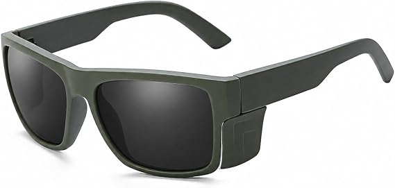 Men's Safety Sunglasses, Matte Black,Polarized Safety Sunglass Lenses,Meets ANSI Z87+ Standards,UV Protection