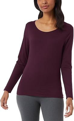 32 Degrees Womens Cozy Heat Base Layer Scoop Neck Top - Thermal Long Sleeve Shirt for Cold Weather