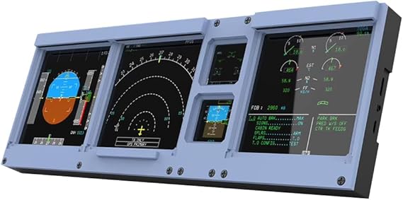 Home Cockpit Panel for MSFS 2020/2024, D106 12.6-Inch Plug and Play Flight Module, PFD+ND+ECAM for A32X/A35X/A38X, Windows Aviation Panel for Flight Simulator Enthusiasts