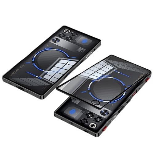 Red Magic 11 Pro Back Case Metal Bumper Light Weight Thin Lens Protection Shock Absorption Aluminum Frame Clear Glass Back Cover for Red Magic 11 Pro RM11P-WD-51029 Black