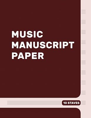 Music Manuscript Paper 10 Staves: Music Manuscript Notebook for Musicians, Singer Song Writers, Students, Teachers, Lessons, Practice & Class. Ten Staves Standard 8.5 x 11. Red Cover Paperback October 26, 2021