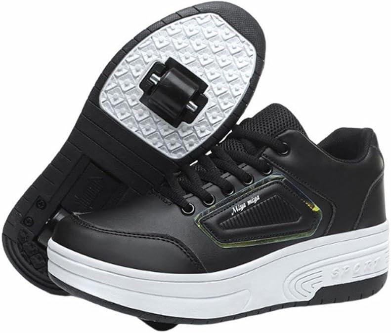 Roller Shoes, 2 Wheels, Kids, Adults, Children, Women's, Men's, Roller Skates, 2-Way Type, Girls, Boys, Sneakers, Students, Juniors, Stylish, Athletic Shoes, Sports, Gift, Beginner, Breathable, Casual