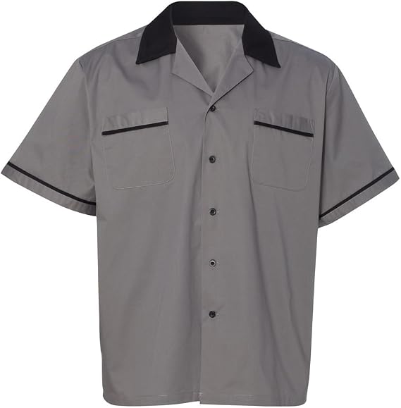 Hilton GM Legend Bowling Shirt M Steel/ Black