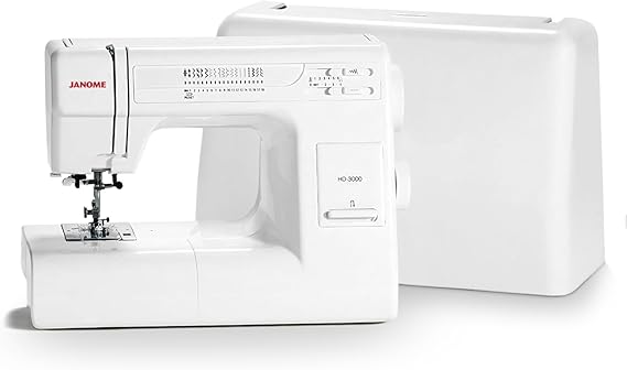 Janome HD3000 Heavy-Duty Sewing Machine with 18 Built-in Stitches + Hard Case | 18 Built-in Stitches + Hard Case