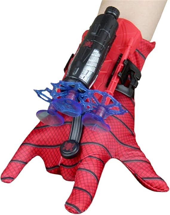 Spider Gloves Man Web Shooter for Kids, Launcher Spider Kids Plastic Cosplay Glove Hero Movie Launcher Wrist Toy Set Funny Decorate Children Funny Educational Toys (Multicolor)