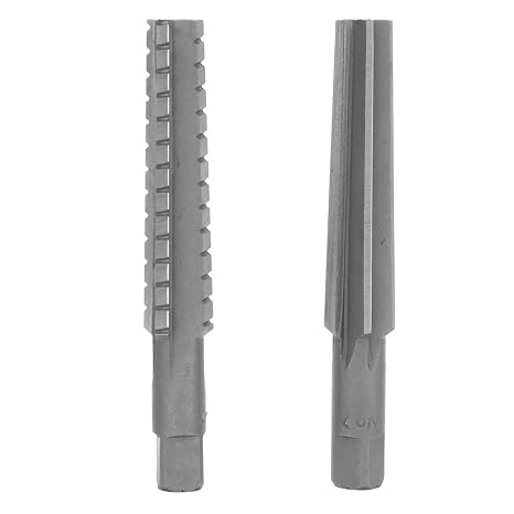 2Pcs MT2 Taper Reamer Fine/Rough Reamer Tool Straight Shank 1.5x12.5cm