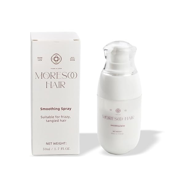 Moresoo Smoothing Spray Suitable for All Hair Types Detangling Spray Conditioning Sprays and Detanglers 1.7 Fl Oz 50ml Softener for Easy Combing and Styling Adds Luster Ideal for Salon and Home Use