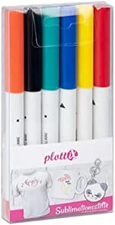 plottiX subliX Sublimation Pens Basic Set (6 Colours)