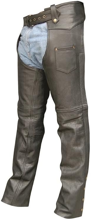 Allstate Leather Unisex Adult AL2417 Chaps Medium Black