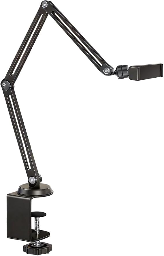 EMEET Overhead Camera Desk Mount, Flexible Articulating Webcam Stand with 1/4" Screw, Heavy Duty Desk Clamp Camera Arm for Live Streaming, Video Recording, Fits Smartphone, Webcam, Max Load 4 lbs