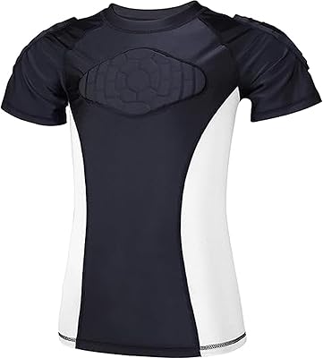 Youth Football Padded Shirt Chest Rib Protector Kids Boy Girls Protective Shirt for Football Baseball Softball