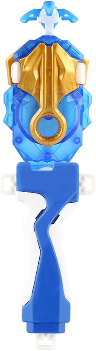 Launcher and Grip, Battling Tops Burst B-184 Custom Bey Launcher LR Left Right Spin DB Layer System (Blue Set)