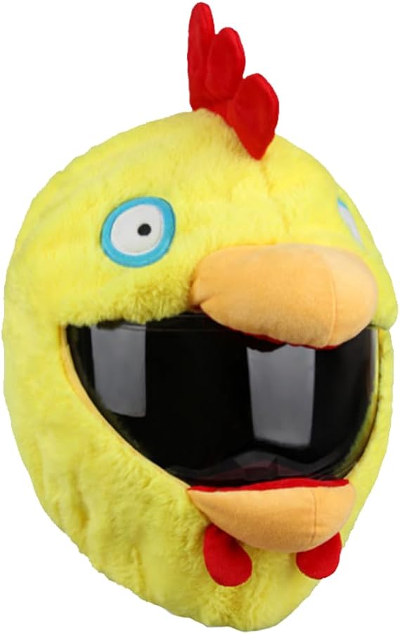 Helmet Cover, Funny Crazy Plush Motorcycle Helmet Cover for Full Helmet | Cartoon, Anime, Cute, Fun, Personalized, Rides Gifts for Men Women (Helmet Not Included)