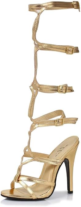 Ellie Shoes Women's Sexy Gladiator Sandals - Roman, Greek Costume Heels, Gold, 8