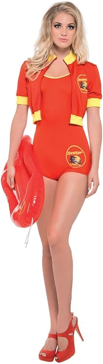 Smiffys Women Baywatch Lifeguard Costume, Red