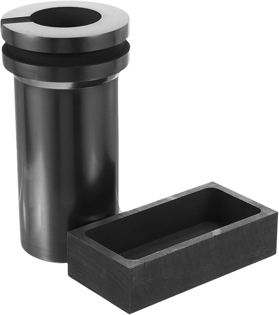 2pcs Graphite Crucible for Jewelry Melting Casting Molds for Aluminum Ingot Graphite Metal Smelting Tools for DIY Refining