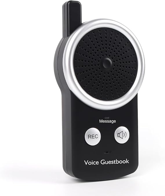 Voice Guestbook for Family Members Use, Voice Message Machine,Audio Message Reminder Memo Leave A Message in Front Door for Visitor or Friends Use Voice Recorder (Black)