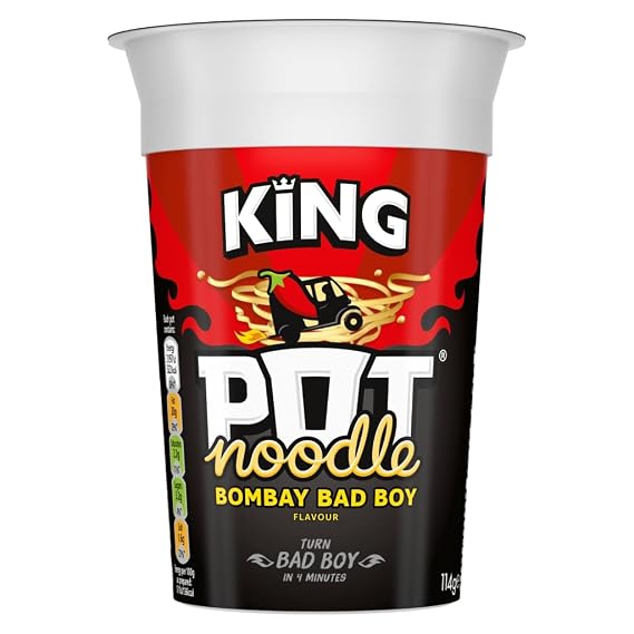 Pot Noodle Bombay Bad Boy King Pot Vegetarian quick to make noodles 114 g