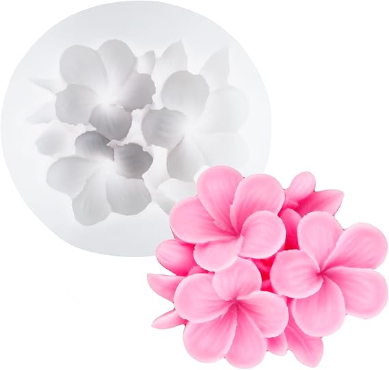 XIAOSHUI Plumeria Flower Candle Mold Frangipani Silicone Candle Molds