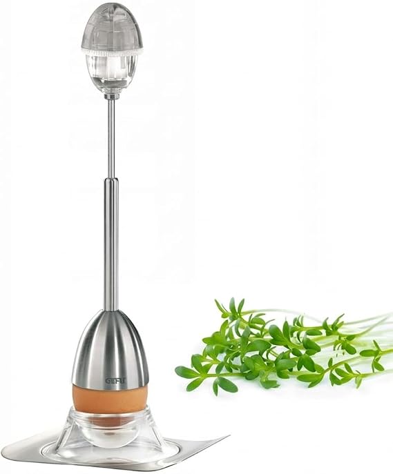 GEFU Egg Cracker With Salt Shaker, Stainless Steel