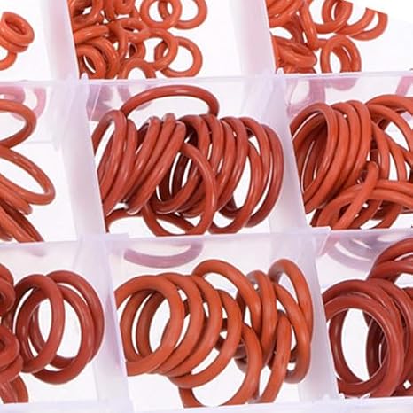 225 PCS Silicone O Ring Assortment Rubber Seal Kit from 6mm O.D to 20mm O.D