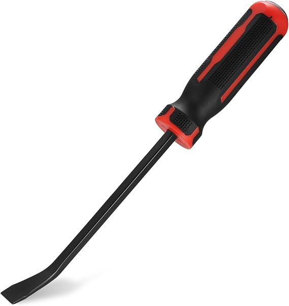 Pry Bar Set Heavy Duty, Crowbar Set, Pry Bars Heavy Duty Lever Bar Pry Set, Pry Crow Bar Set with Angled Tips for Garage Workshop Automotive Mechanics Tool, Length 12 Inch/300mm