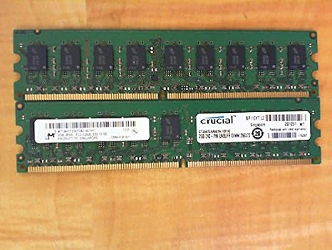 Micron MT18HTF25672AZ-667H1 2GB Server DIMM DDR2 PC5300(667) UNBUF ECC 1.8v 2RX8 240P 256MX72 128mX8