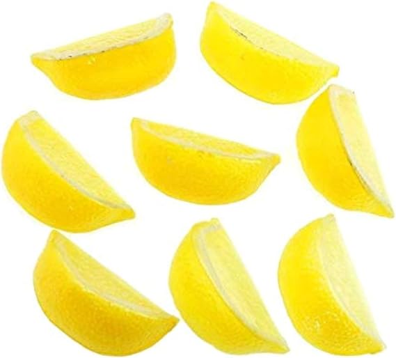 HORNO 14pcs Fake Fruit,Simulation Yellow Lemon Blocks | Home House Kitchen Party Decoration Faux Fruit Props