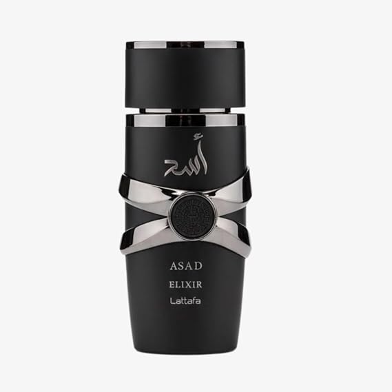 Lattafa Asad Elixir Spicy, Woody, Amber, Warm Eau de Parfum Spray Long-Lasting Fragrance for Men, 3.4 Ounce / 100 ml