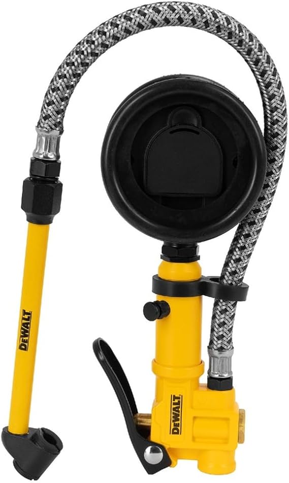 DEWALT 2.5 in. Digital Inflator with 15 in. Steel Braided Hose DXCM024-0438