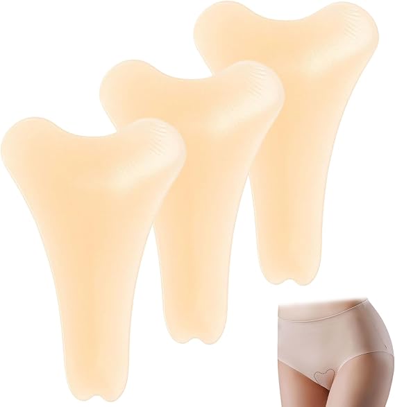 3-Pack Camel Toe Concealer for Women, Reusable Silicone Cameltoe Cover for Leggings & Swimsuits, Anti Cameltoe Underwear (Skin,3Pcs)