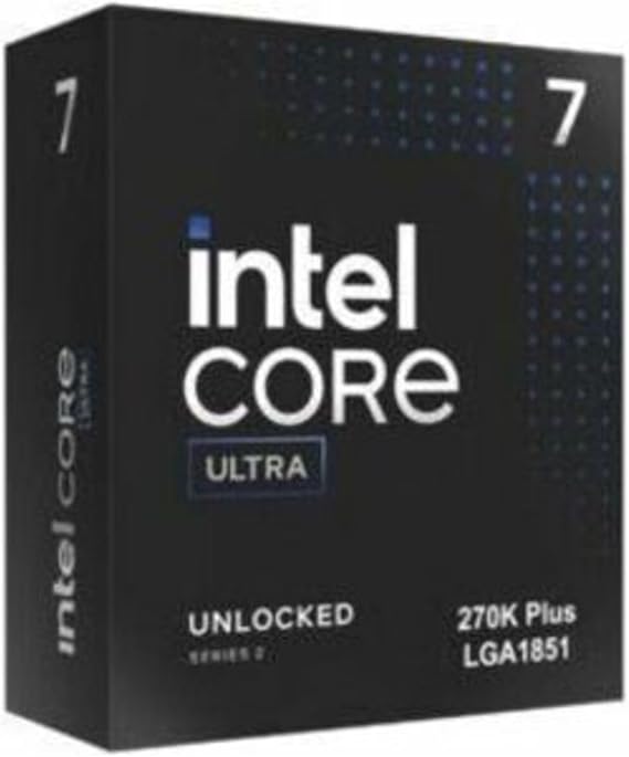 Intel® Core™ Ultra 7 İşlemci 270K Plus 24 çekirdek (8 P çekirdeği + 16 E-çekirdek) 5,5 GHz'e kadar