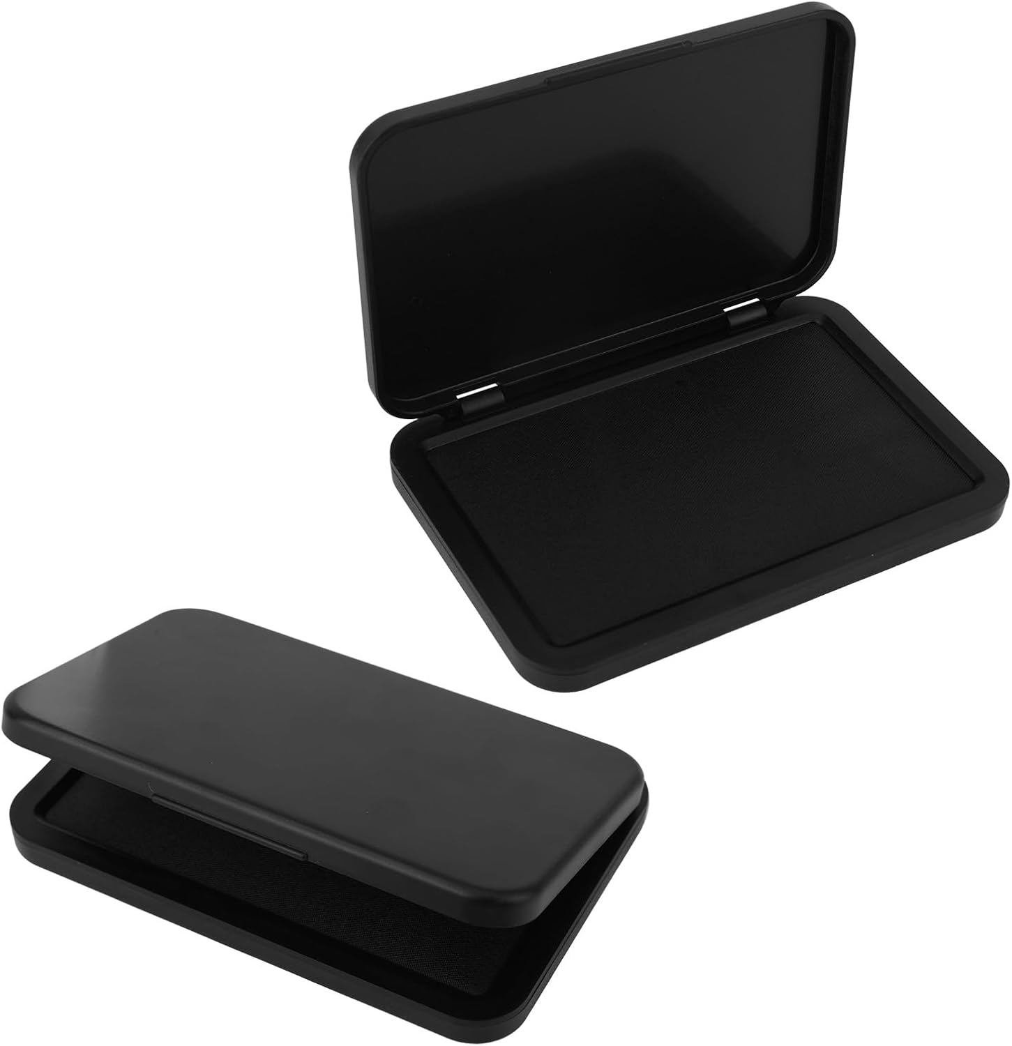 2pcs Black Ink Pads, 10.1x6.3cm4x2.5in Premium Stamp Fingerprints Ink Pads for Rubber and Clear Stamps Ideal for Office Home & Crafting