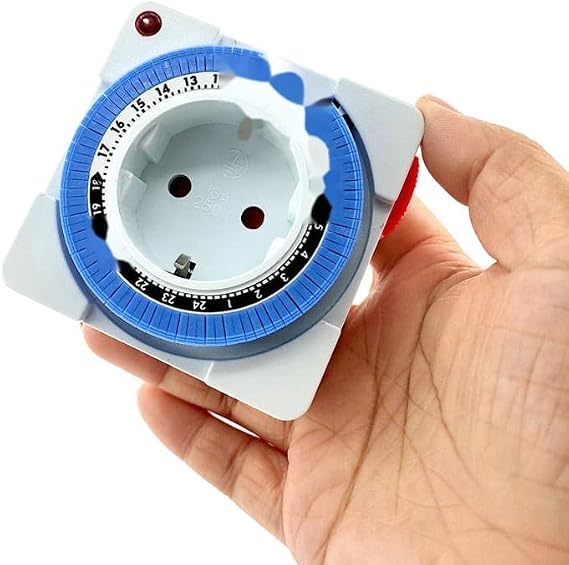 EU Timer Switch Timer 24 Hours Plug in Mechanical Grounded Programmable Smart Countdown loop Switch Socket Indoor Auto Power off
