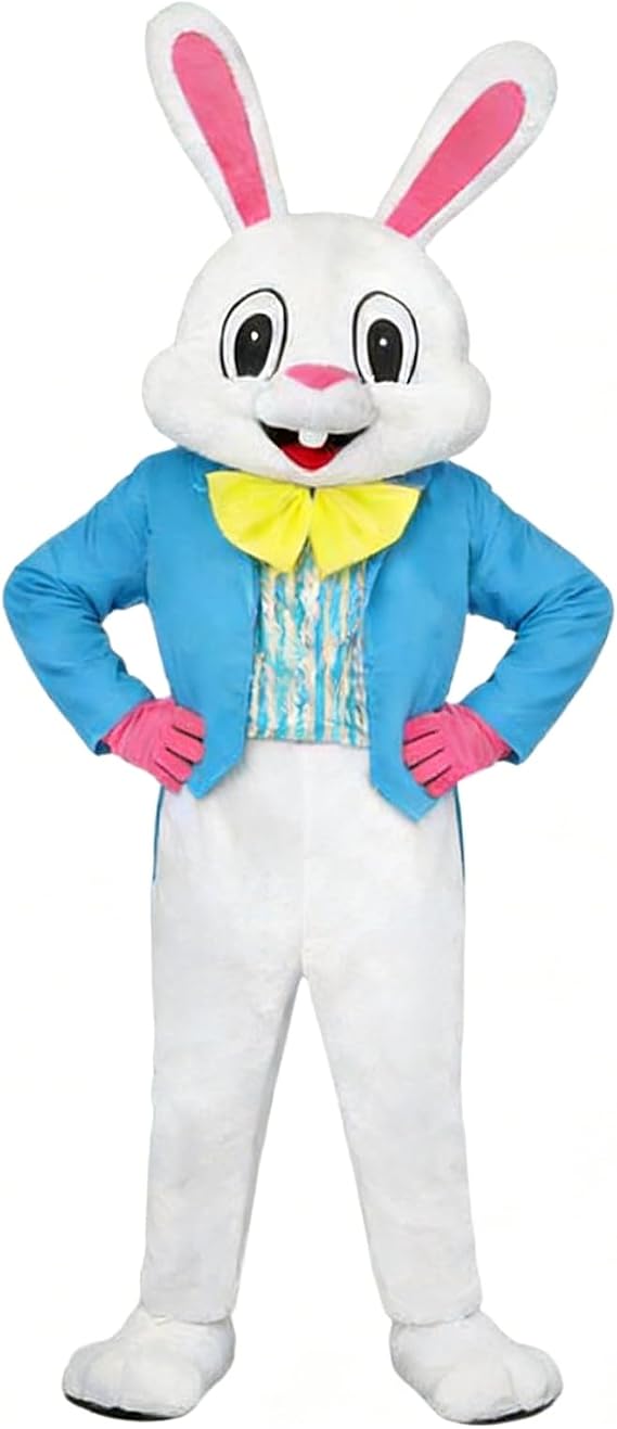 Dacnod Easter Bunny Costume Adult Rabbit Mascot Costume Plush Bunny Cosplay Party Fancy Dress