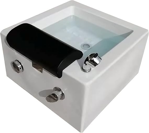 Pedicure Foot Spa,Foot Soaker,Portable Foot Spa Bathtub,Foot Bath,feet Spa Tub,Pedicure Spa Bathtub, Acrylic Pedicure Sink, Sink Spa Foot Shower Wash Salon, Foot Spa Bath Massager (Color : White)