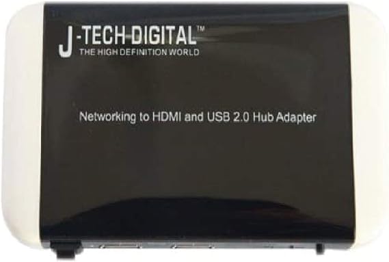 J-Tech Digital (Registered US Trademark Premium Quality Networking to HDMI and USB Hub Adapter Through Ethernet Cable
