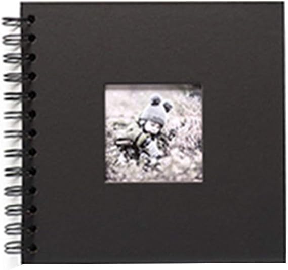 RICH 6 Inch Record 20 Sheets Photo Album Paper Photo Album Baby Scrapbook Children's Memory Book,for Craft Paper DIY Anniversary, Wedding, Valentines(17.3x9.8x2cm)