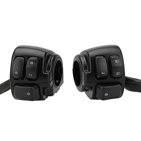 1 Pair Motorcycle 1 inch Handlebar Switches Control w/Wiring Harness