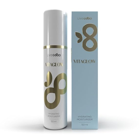 LiveGood VitaGlow Hydrating Moisturizer | Lightweight Face Moisturizer with Ceramides, Blue Lotus Oil & Sea Algae | Barrier Support for Soft, Supple Skin