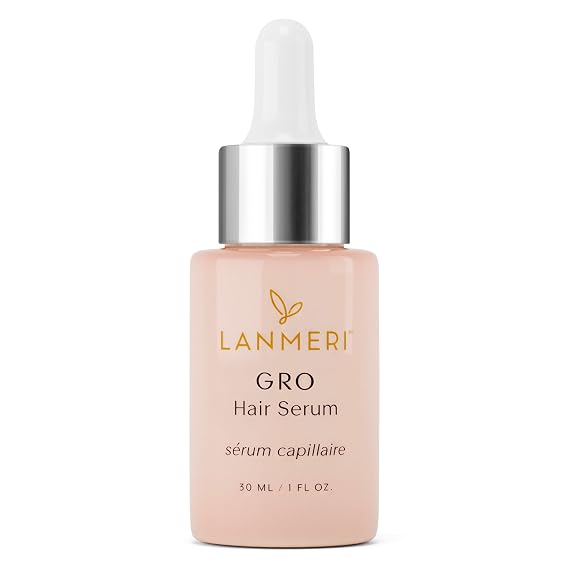 Lanmeri Vegan Hair Growth Serum - Natural Hair Regrowth and Hair Loss Treatments for Women & Men - Scalp Serum for Thinning Hair - Fuller, Thicker and Healthier Hair in 90 Days, All Hair Types