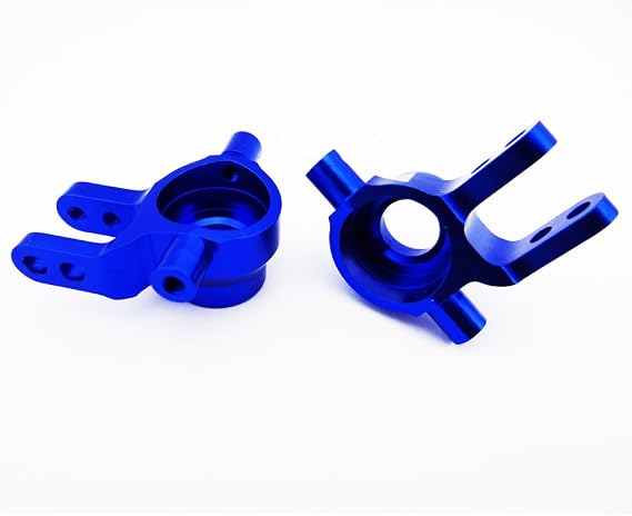 Atomik RC Alloy Steering Blocks 1:10 Traxxas Slash 4X4 and Other TRX Models (Blue)