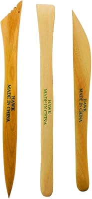 Artists Best 3 Piece Wooden Clay Modeling Tool Set for Sculpting and Modeling || Great for Cutting, Slicing, Smoothing, Contouring, and Making Patterns