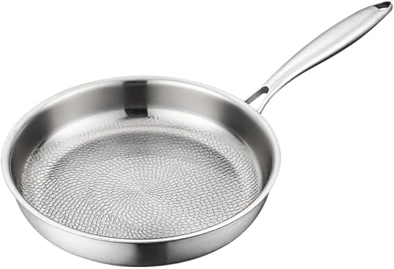 Pure Titanium Saute Pan, Pure Titanium Frying Pan, Unpainted, No Coating, Lightweight, Rust Resistant, Durable, Wooden Handle, Compatible with Direct Flame, Commercial Use, Home Use, Outdoor