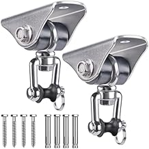SELEWARE Anti-Squeaking Swing Hanger Stainless Steel Swing Set Hook Ceiling Mount Bracket for Hammock Chair Toddler Swing Yoga Swing Punching Bag 2 Packs