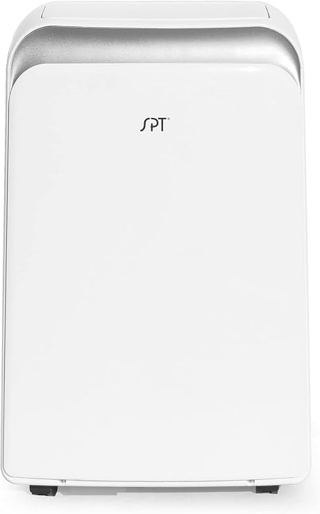 SPT WA-S8001E 12,000BTU Portable Air Conditioner Cooling (SACC: 8,000BTU), with Cooling, Dehumidifying, Fan, White, Remote Control, 24-hr Timer, 17.9"W x 14.4"D x 27.6"H