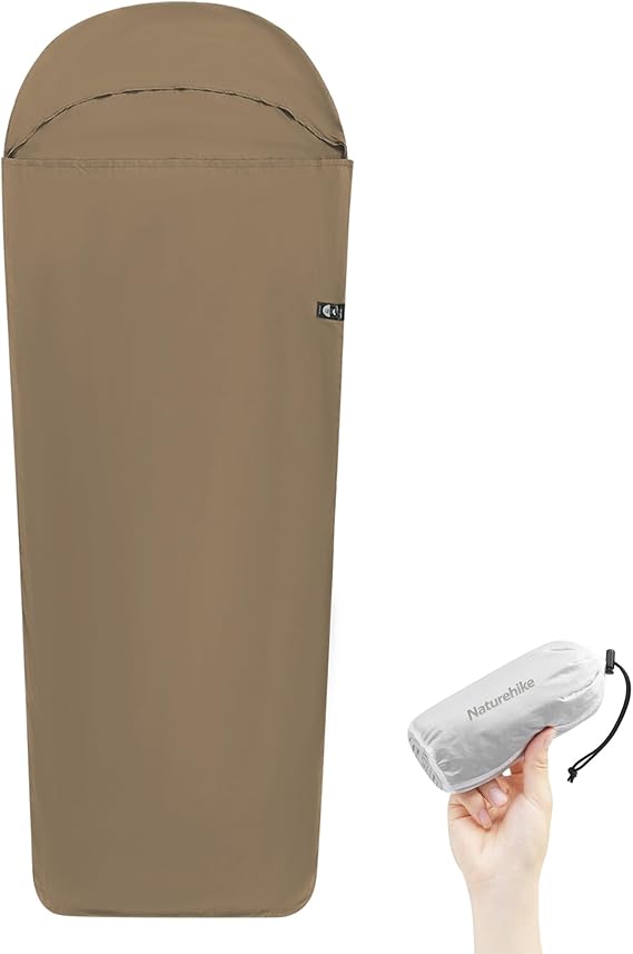Naturehike 4.5oz Ultralight Washable Sleeping Bag Liner, Lightweight Adult Sleep Sack & Travel Sheets for Backpacking, Hotel, Camping, Hostels, ZY20