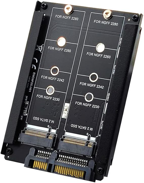 Xiwai Dual NGFF B+M Key M.2 SSD Card JBOD Raid0 Span Bridge to 2.5inch SATA Combo HDD Disk Drive Enclosure